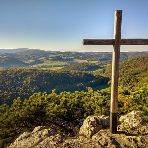 Jiří Králík on the summit of Peilstein (30.9.2018 16:50)