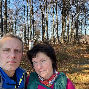 Radek na vrcholu Malá Rača (6.11.2021 1:25)