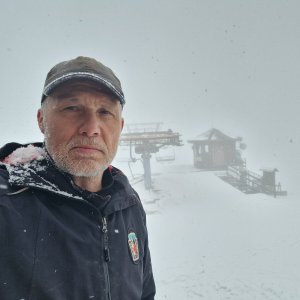 Rastislav Biarinec on the summit of Malinné (30.3.2026 13:30)