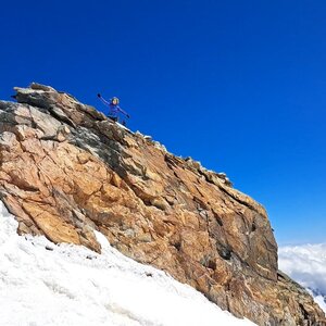 Mársy Montblanc na vrcholu Punta Giordani / Giordanispétz (4.7.2024 14:45)