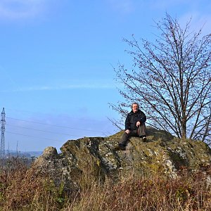 Jarda Vála on the summit of Ločarův kámen (13.11.2020)