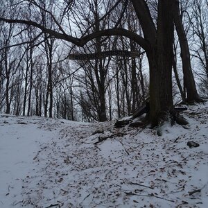 Broňa on the summit of Ondřejovsko (14.1.2024 14:15)