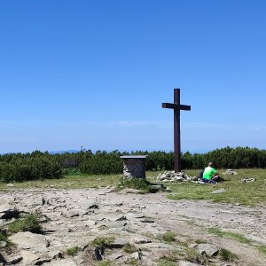 Miroslav Příhonský na vrcholu Pilsko (8.7.2023 10:46)