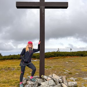 Jiřka Niedobová na vrcholu Pilsko (28.9.2025 14:00)