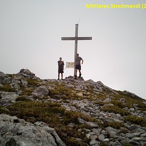 Martin on the summit of Mittleres Streitmandl (15.8.2020 12:00)