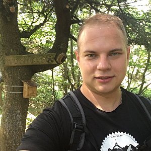 Pavel Šišolák na vrcholu Malý Smrk (4.8.2019 11:56)