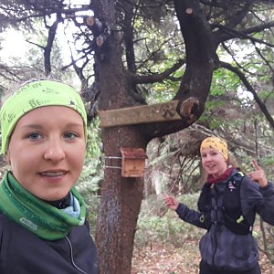 Hanka Ličková na vrcholu Malý Smrk 