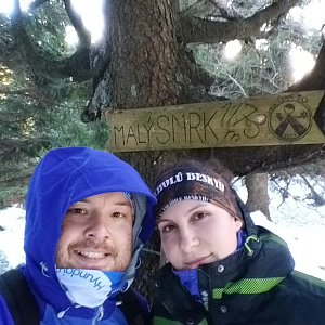 Jakub Špaček na vrcholu Malý Smrk (12.1.2020 14:46)