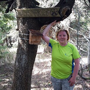 Pavla na vrcholu Malý Smrk (24.4.2020 10:50)