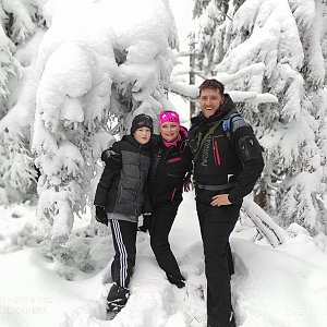 Martina Loskotová na vrcholu Malý Smrk (9.1.2021 12:34)