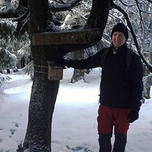 Petr na vrcholu Malý Smrk (24.1.2021 10:50)