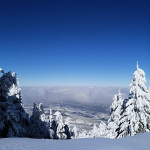 Ivka na vrcholu Malý Smrk (14.2.2021 11:30)