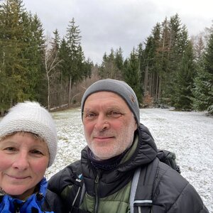 Ivana a Petr Kadovi on the summit of Kání V (28.1.2024 12:39)