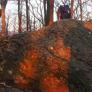 Jiřina on the summit of Přední vrch (3.12.2021)
