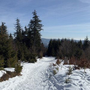 Radim on the summit of Pod Huserkou (28.2.2026)