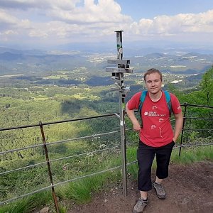 Tomáš Vaníček on the summit of Skalka (4.7.2020 16:47)