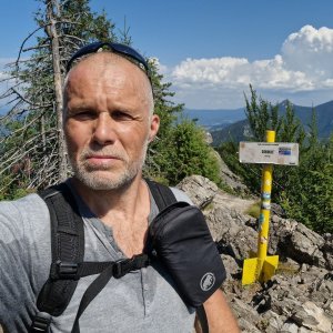 Rastislav Biarinec on the summit of Sokolie (21.8.2023 13:39)