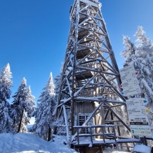 Blazik5 on the summit of Boubín (11.1.2026 13:45)