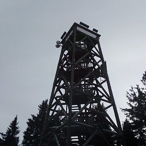 Láďa na vrcholu Boubín (1.1.2021 12:50)