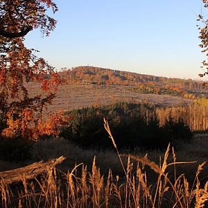 Jiřina on the summit of Spálený vrch (24.10.2021 8:30)
