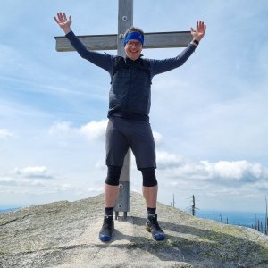 Josef Trajer on the summit of Trojmezná (26.4.2025 13:11)