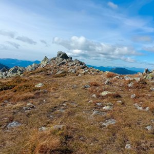 AlenaŠ on the summit of Ďurková (27.9.2026)