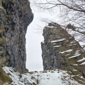 Jiří Škorec on the summit of Vrabinec (19.2.2026 8:34)