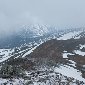 Jan Matiášek on the summit of Breskul (15.4.2016 11:48)
