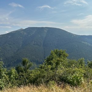 Alexandr Starý on the summit of Prašivá (19.8.2023 12:20)