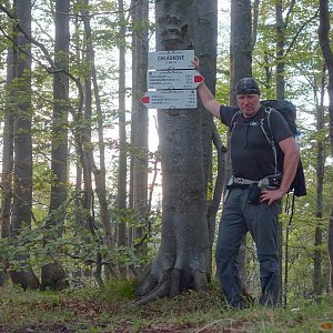 Petr Karmazín on the summit of Chládkové (2020)