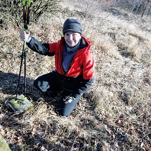 Jolanta na vrcholu Tříslový (9.3.2022 14:11)