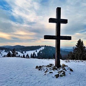 Martin Horáček na vrcholu Veľký Javorník Z (16.1.2022 14:43)