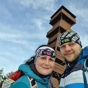 Petra Kudelová na vrcholu Veľký Javorník Z (2.1.2021 11:08)