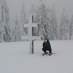 MíšaK na vrcholu Veľký Javorník Z (27.1.2019 13:02)