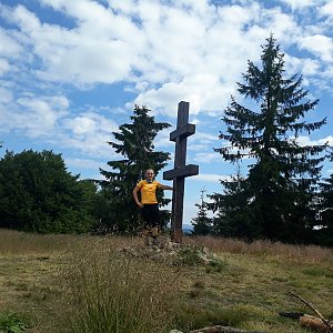 Radka on the summit of Veľký Javorník Z (6.7.2019 9:32)