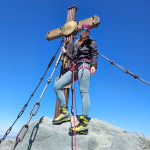 Ivon on the summit of Grossglockner (9.8.2024 13:00)