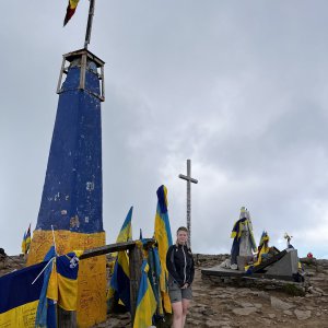 Natalie K. on the summit of Hoverla (6.7.2023 11:07)