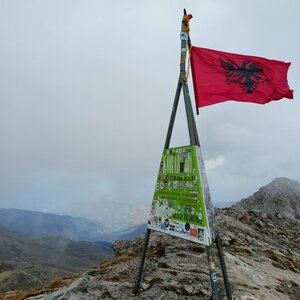 Michal a Alča na vrcholu Velký Korab (19.8.2024 13:25)