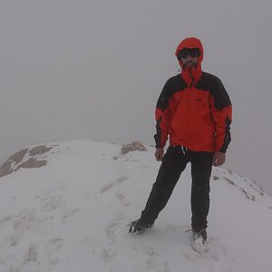 Dušan on the summit of Small Ganza (23.6.2015 8:01)