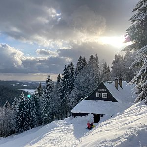 Jana Nováková na vrcholu Lysá hora (23.2.2022 10:28)