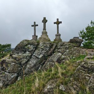 Jiří Králík on the summit of U Tří křížů (10.10.2025 15:46)