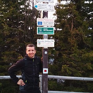 PeteBukař na vrcholu Radhošť (5.4.2019 18:55)