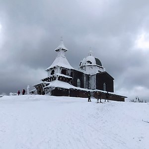 Jiří na vrcholu Radhošť (5.2.2022 12:45)