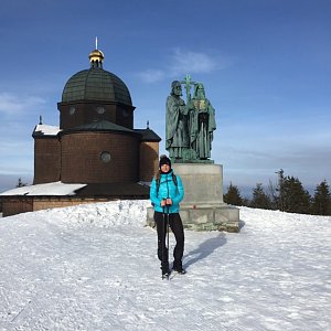 Vendula Valigurová na vrcholu Radhošť (22.1.2020 1:45)