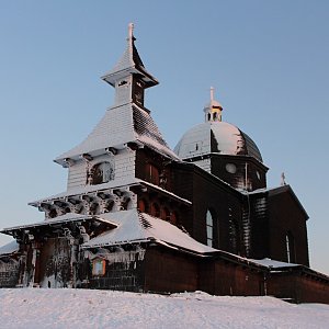 Zdeněk Pfof na vrcholu Radhošť (8.2.2020 16:58)