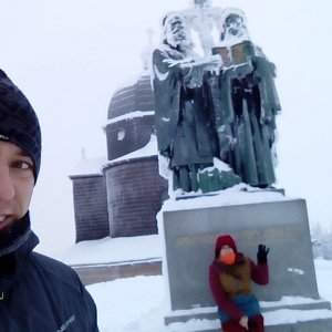 Vendula Kalocsányiová na vrcholu Radhošť (16.12.2018 14:23)