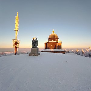 Martin Vitásek na vrcholu Radhošť (11.1.2021 8:00)