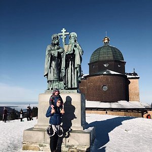 Rozálie Maňásková na vrcholu Radhošť (1.1.2021 11:26)