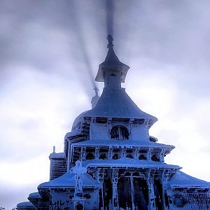 Marta Homolová na vrcholu Radhošť (17.1.2021 10:41)