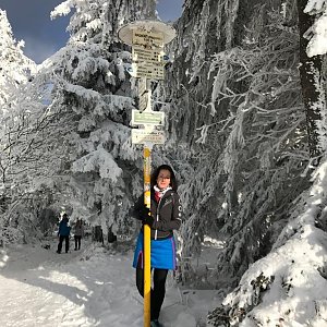 Gagu na vrcholu Radhošť (10.1.2021 4:15)